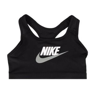 NIKE Sports Bra Women Size Small Dri-fit Swoosh Med-Support Graphic DM0579-010